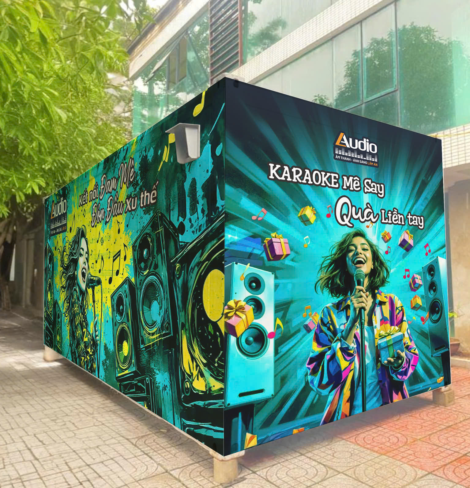 KARAOKE MÊ SAY_ NHẬN QUÀ CỰC ĐÃ VỚI CUỘC THI KARAOKE CONTAINER